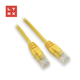LYNX UTP patch kabel Cat5e, PVC, CCA, 1m, žlutý (balení obsahuje 10ks)