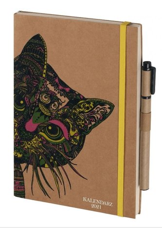 Kalendarz 2021 Kraft A5 Kot TNS ANTRA