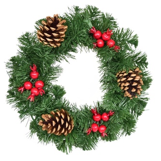 Věnec zelený zdobený šípky Ø30 cm