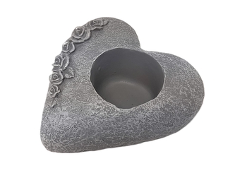 Srdce svícen s růžemi velký