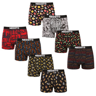 8PACK pánské boxerky Nedeto vícebarevné (8NBV2) XXL