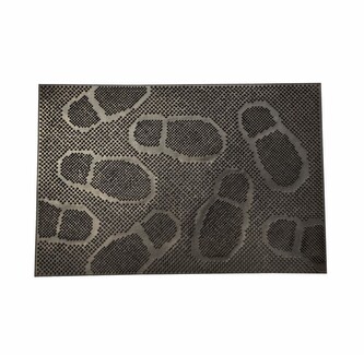 Rohož STOPA obdélník guma 40x60 cm - černá