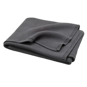 PLETENÁ DEKA UNI DARK GREY
