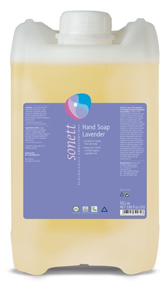 Sonett Tekuté mýdlo - levandule BIO 10 l - pro vaše ruce, obličej i celé tělo