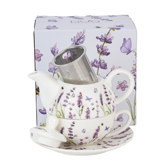 Filiżanka z dzbankiem i spodkiem CLASSIC LAVENDER