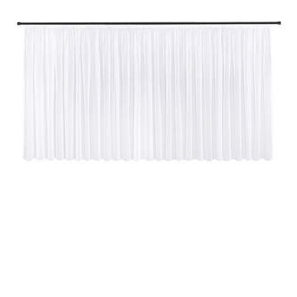 Záclona Marina, bílá, řasící páska - 150 mm, 600 mm