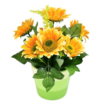 Slunečnice v květináči 26×25 cm