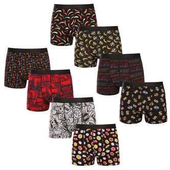 8PACK pánské boxerky Nedeto vícebarevné (8NBV1) XXL