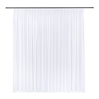 Záclona Alina, bílá, řasící páska - 245 mm, 450 mm