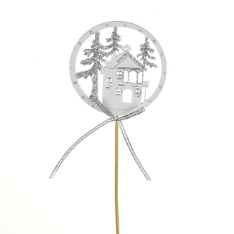 Zápich domeček se stromy 8x8/30 cm