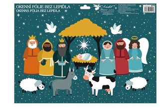 Okenní fólie barevný Betlém 42x26 cm