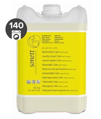 Sonett Tekutý prací gel na barevné prádlo 10 l - s mátou a citrónem