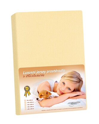 Jersey LUX - Vanilková - 90x200 cm
