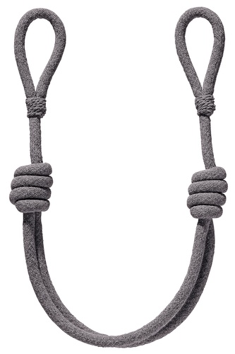 Ozdobný úvaz na závěsy - antracit