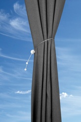 Ozdobná spona s drátem a perlami - šedá