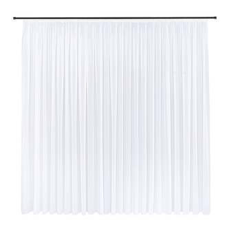 Záclona Laura, bílá, řasící páska - 245 mm, 600 mm