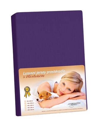 Jersey LUX - Švestková - 180x200 cm