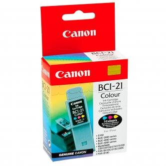 Canon originální ink BCI-21 C, 0955A351, color, blistr, 120str., DOPRODEJ