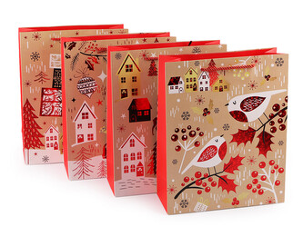 Vánoční dárková taška - 12 ks - mix