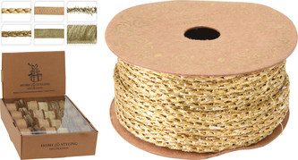 WSTĄŻKA 3,5CMX3M ZŁOTA 6 RODZAJE