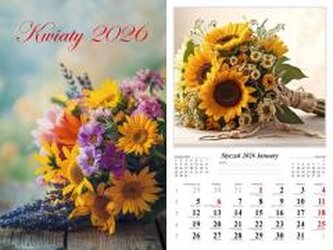 Kalendarz 2026 ścienny Kwiaty