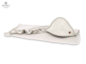 KIECZMERSKI Okrycie kąpielowe 100x100 MIMINU SOFT + myjka beżowe