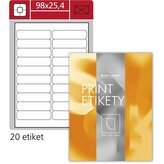 Uni. etikety S&K Label-bílé,98x25,4 mm,2000 ks