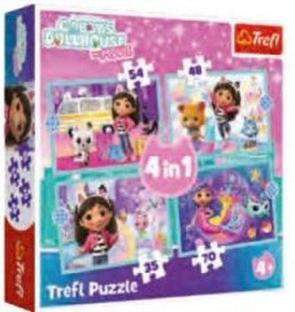 Puzzle 4w1 Wielka przygoda Gabby TREFL