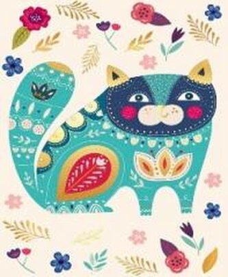 Karnet mini B8 Kot turkus