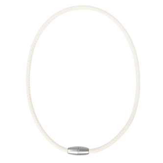 Ozdobný úvaz na záclony - bílá