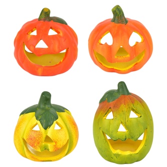 Podzimní keramické dýně - set 4 kousků