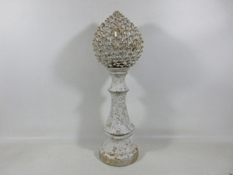 LILA Figura Szyszka na kolumnie17x17xh52cm