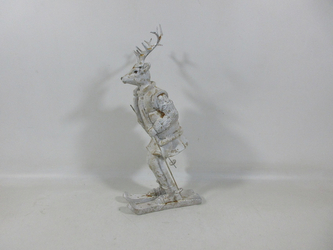 SANTA LILA Figura Łoś na nartach16x11xh32,5cm