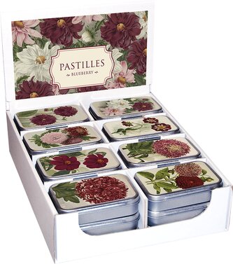 Pastilky v plechové dóze Purple Dahlia