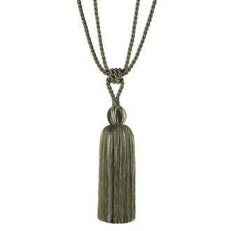 Ozdobný úvaz na záclony - zelená