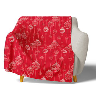 Mikroplyšová deka Vánoční Ozdoby 150x200 cm