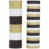 Serpentiny papírové černo-zlaté 4 mm x 4 m – 2 ks