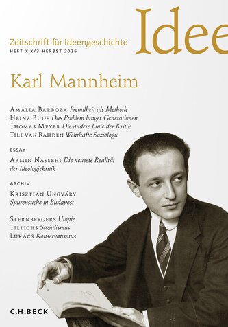 Zeitschrift für Ideengeschichte Heft XIX/3 Herbst 2025