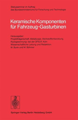 Keramische Komponenten für Fahrzeug-Gasturbinen