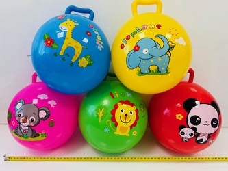 PIŁKA GUMOWA Z UCHWYTEM 25CM 30953