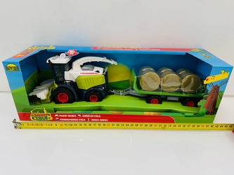 KOMBAJN ŚWIATŁA,DŻWIEKI Z PRZYCZEPĄ NA BALOTY