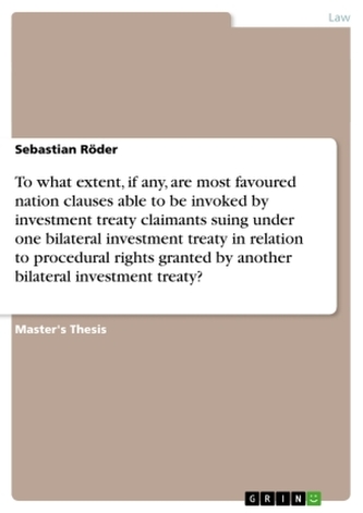 To what extent, if any, are most favoured nation clauses able to be invoked by investment treaty claimants suing under one bilat