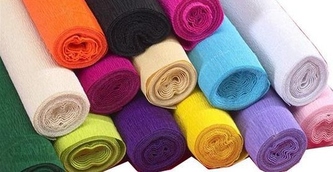 BIBUŁA DEKOR.KARBOWANA 6 KOLOR.10x250cm