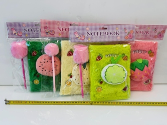 NOTES PLUSZOWY OWOC +DŁUGOPIS D45021