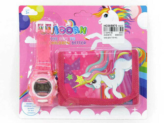ZESTAW UNICORN PORTFELIK+ZEGAREK 4036