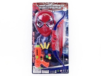 ZEST.ŁUK+PISTOLET Z MASKĄ SPIDERMANA 2093A