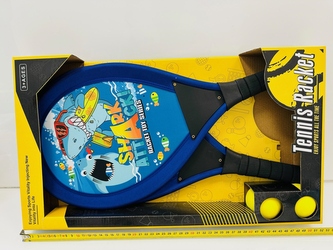 RAKIETKI MATERIAŁOWE SHARK +PIŁKI PIANKOWE TWARDE 1344002