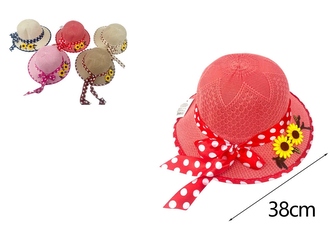 KAPELUSZ DZIEWCZĘCY Z KWIATKIEM Z9937