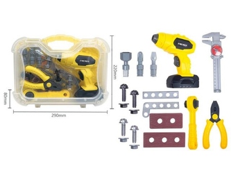 NARZĘDZIA W WALIZCE Z WIERTARKĄ B/O 9778