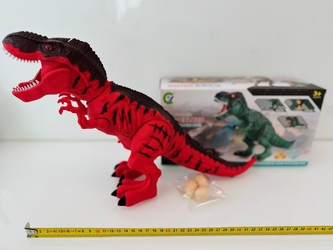 DINOZUR CHODZĄCY Z PROJEKTOREM ZNOSZĄCY JAJA B/O Y333-57